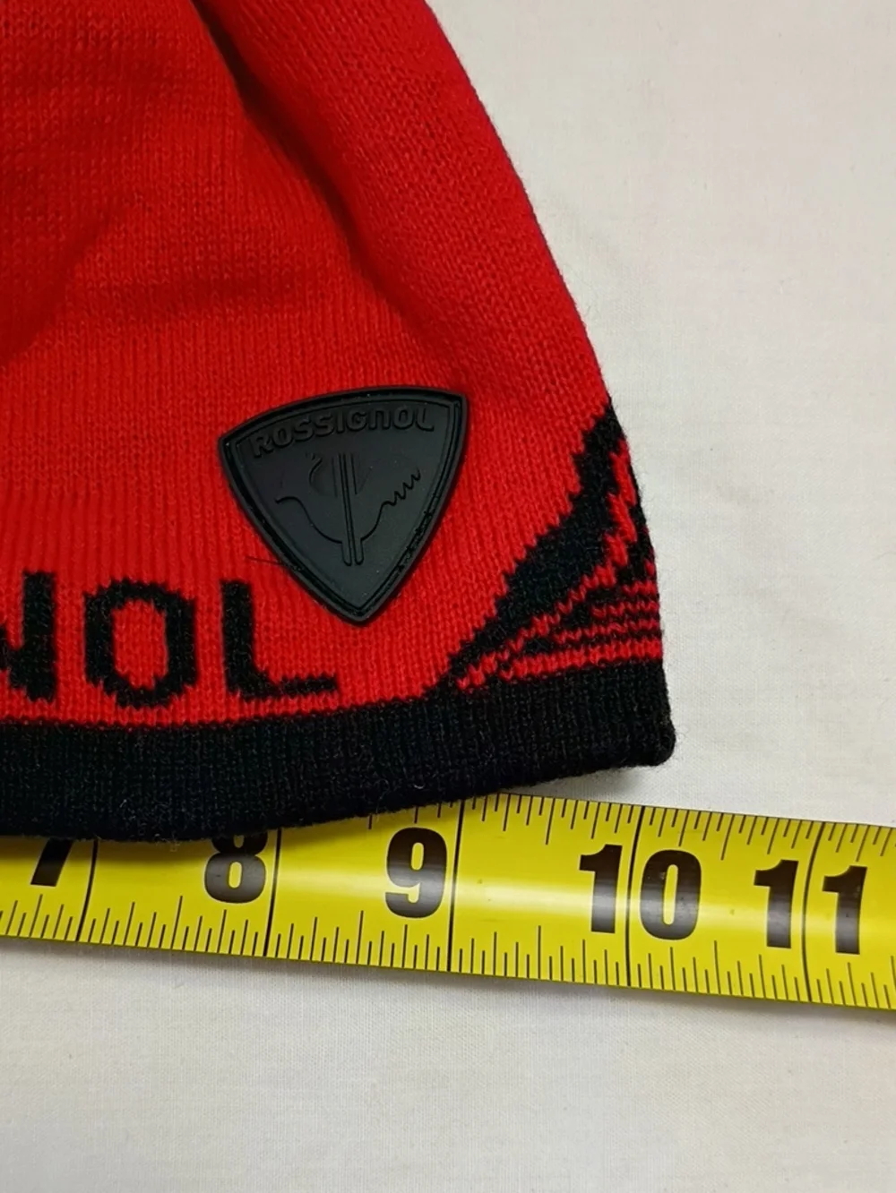 NWT Rossignol Boys Ben Hat Red Knit Pom Beanie with Black Trim Size One Size